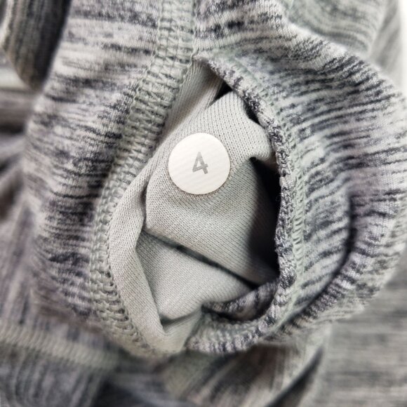 Lululemon Heathered Gray Crop Leggings Size 4 - Picture 3 of 6
